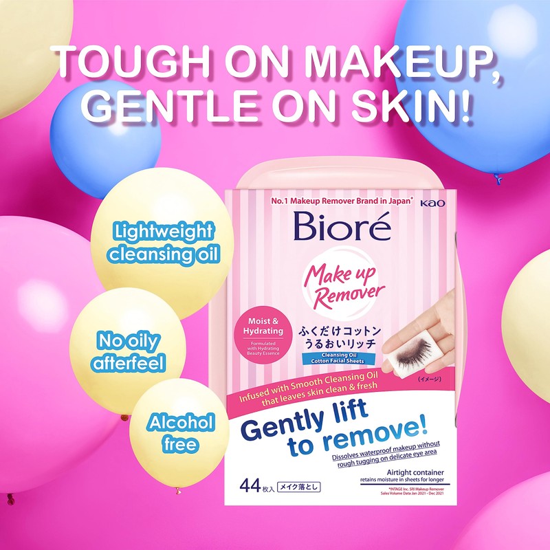 Biore Makeup Removing Cotton Oil in 10 Sheet [Health and Beauty]