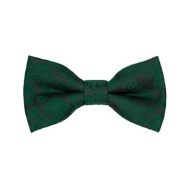 BEWDIO Adjustable Bow Ties for Kids, Dark Green Boy Pre-Tied Bowties for Mens Party Wedding (61-13M)