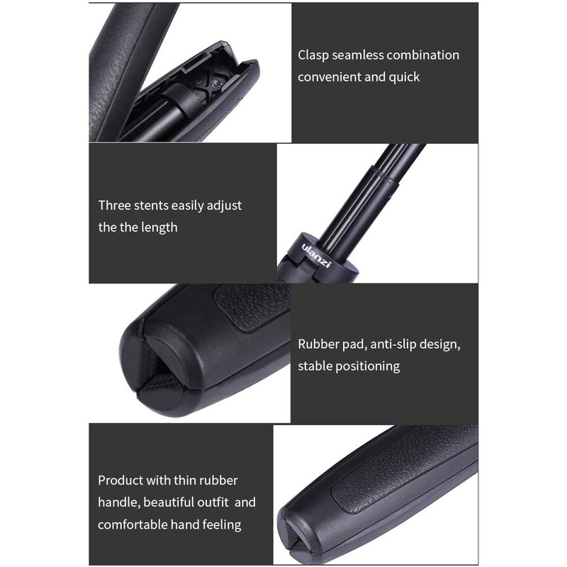 Ulanzi MT-09 Extension Pole Tripod, Mini Selfie Stick Tripod Stand