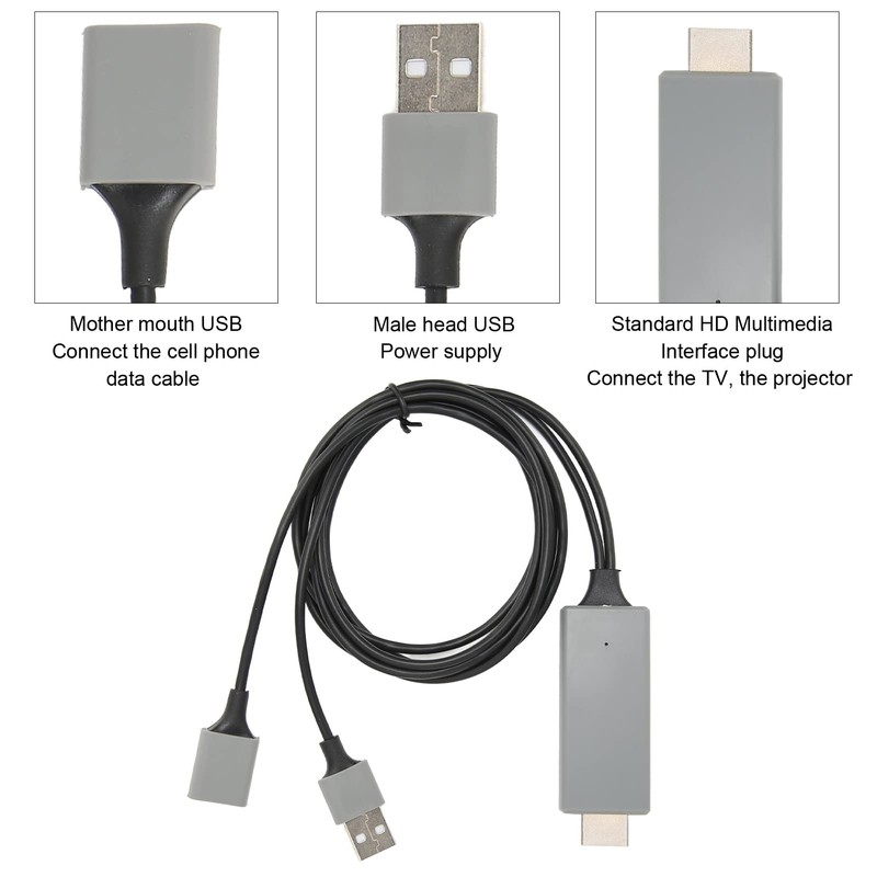HDMI Cable for Phone to TV, HDMI Cable Compatible with
