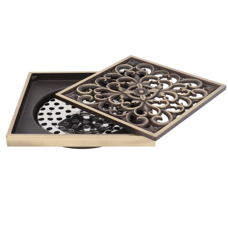Floor Drain Antique Copper Shower Drain Kit for Home Hotel