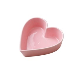 Sizikato Cute Heart Shaped Ceramic Bowl Salad Bowl Dessert Bowl Snack Bowl.