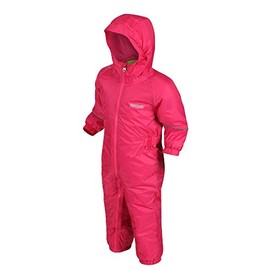 Regatta Splosh III Waterproof and Breathable Insulated Lightweight All-In-One Suit Overtrousers - Hot Pink, 36-48
