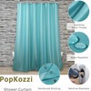 Popkozzi Aqua Blue Glitter Shower Curtain: Turquoise Teal Sparkle Bling
