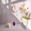 Yabbcky Moon Sun Catcher, Crystal Suncatcher Prism Hanging with Agate
