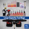 WISEPRO Tool Belt with Suspenders, Heavy Duty Adjustable Detachable Electrician