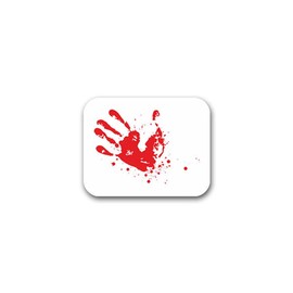 Sticker # Blood Splatter Splatter Blood Horror Zombie Humor Fun Hand Print 9x7 cm # A2240