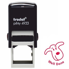 Trodat 61743 Classmates Education Stamp - Well Done, 23 x 23 mm
