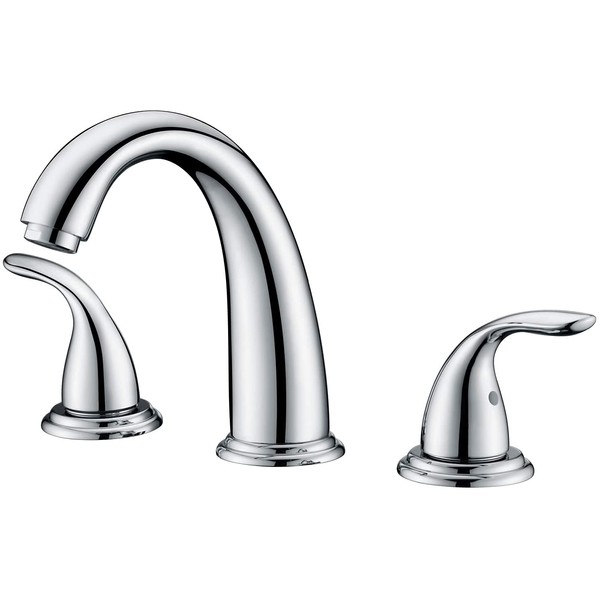 sumerain 2 Handle Widespread Roman Tub Faucet with Valve Chrome