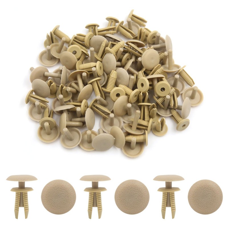 uxcell 50PCS 8mm Beige Truck Car Auto Bumper Fender Plastic
