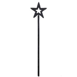 MYUBWTF Black 13 Inches Star Wand Elf baton, Angel Star Magic Wand, Silver Fairy Princess Plating, Silver Stars Stick for Girl's Princess Costume Girl's elf costume