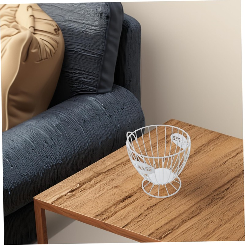 Mikinona Luxury Metal Holder Organizer Fruit Basket Snack Candy Bowl