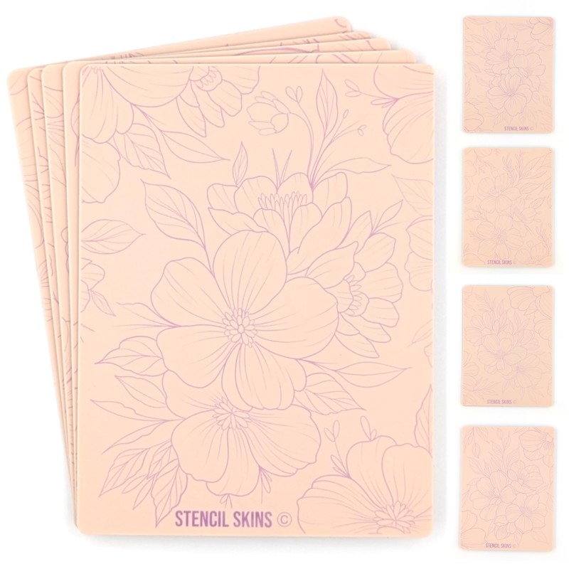 Pre-Printed Tattoo Practice Skins with Stencils | 3mm Fake Skins