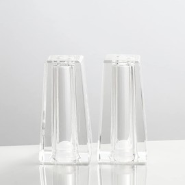 Maxistal Salt and Pepper Shaker Set Spice Dispenser Refillable Design Cut Crystal Seasoning Shaker Kitchen Decor for Cooking Table, RV, Dinner Party, Camping BBQ (Set Of 2)