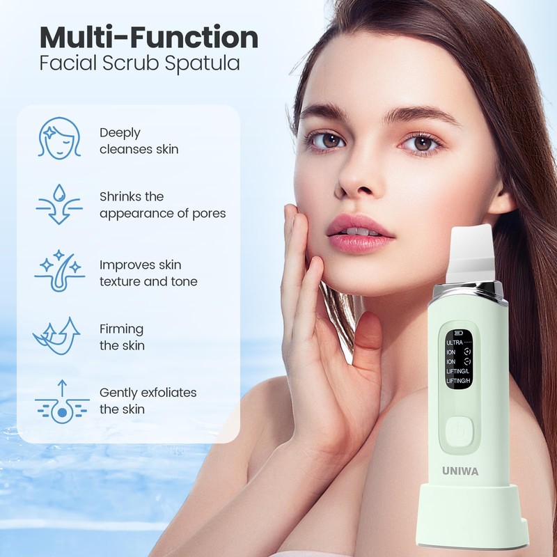 UNIWA Skin Scrubber Face Spatula, Skin Scrubber Pore Cleaner Blackhead