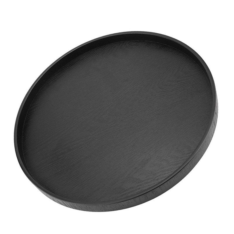 Round Shape Solid Wood Tea Coffee Snack Food Meals Serving