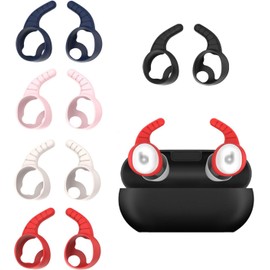 ALXCD Earhooks Compatible with Beats Solo Buds, 5 Pairs Sport Ear Hooks EarFin Anti-Slip Anti Lost Soft Silicone Earbuds Hooks, Compatible with Beats Solo Buds 5 Colors