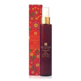 SPA CEYLON Cardamom Rose Body and Pillow Mist | Refreshing Skin Care Spray with Witch Hazel and Himalayan Rose | Non-Oily Fragrance Mist for All Skin Types
