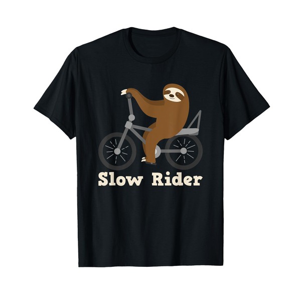 Slow Rider Sloth Cycling Riding Bicycle Biker Lazy Pun Quote