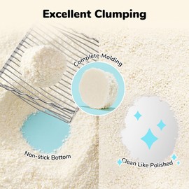 FUKUMARU Cassava Cat Litter, Strong Clumping Cat Litter Bulk, Plant-Based Natural Ingredients, Non-Stick Base, Low Dust, 24/7 Odor Control, Unscented, 6lb x 4bags