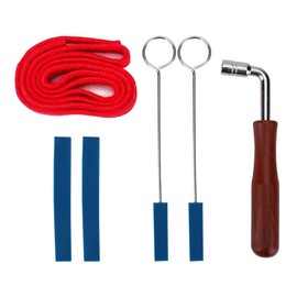 Piano Tuning Set, 1 Vocal Band + 1 L Shape Tuning Hammer + 2 Damper + 2 Damper with Handles Piano Fastening Tool