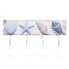 TideAndTales Beach Decor Seashell Wall Hooks Towel Rack for Bathroom,