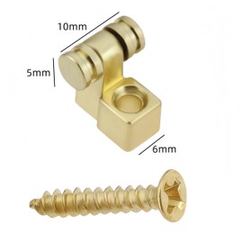 Ai-OUMLEEF 4PCS Double roller trees with mounting screws Tree Retainer, Vintage Roller Guitar Guides Trees Retainers, Roller Trees Retainer Guides,for Electric Guitar(Gold)