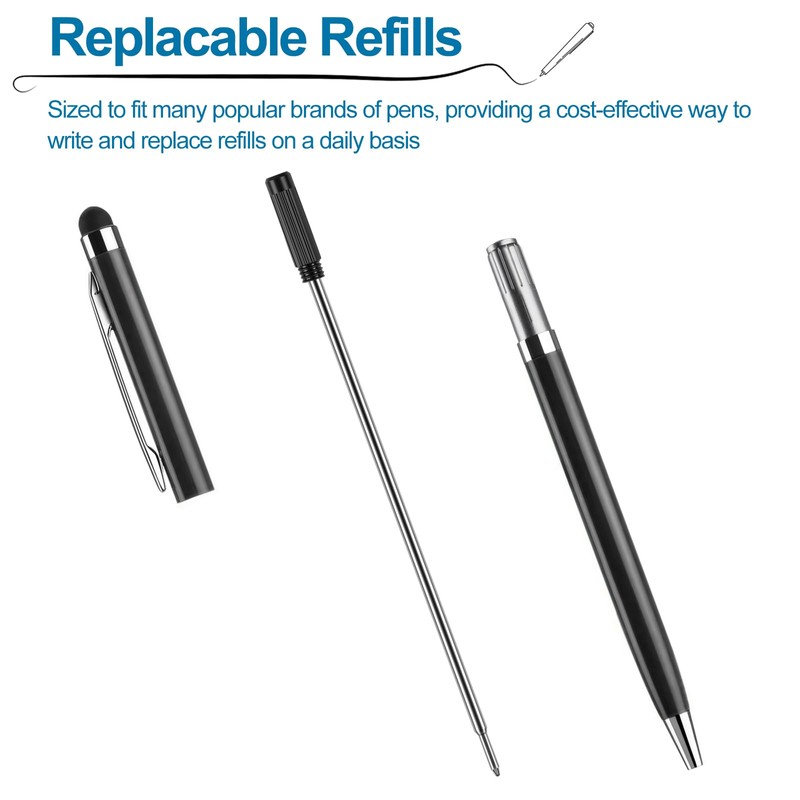 AZUREAL Pen Refills 20P, Replaceable Ballpoint Pen Refills, 1mm Medium