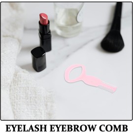 Tarjeta para Pestañas de Plástico Rosa Peine Doble y Guía Rímel Doble Cara, Diseño Simple y Práctico, Uso Fácil para Cejas Color Aleatorio