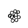 Black Open Cable Grommets 25mm Pack of 10 for Internal