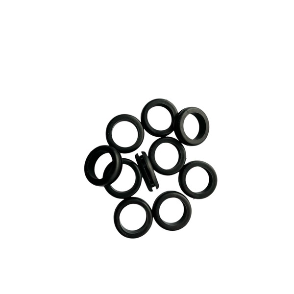 Black Open Cable Grommets 25mm Pack of 10 for Internal