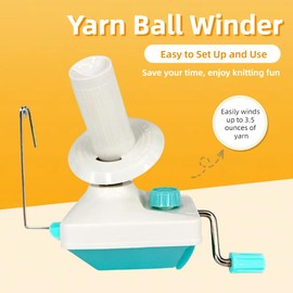 Yarn Ball Winder, Convenient Yarn Winder for Yarn,Yarn Swift and Ball Winder Combo with Easy Installation for Yarn Storage +1 Set 4 Size Pompom Maker+20 Pieces Stitch Knitting Needles+1 PCS Scissors