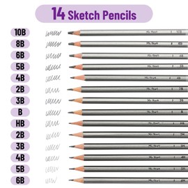 Mr. Pen- Sketch Pencils for Drawing, 14 Pack, Drawing Pencils, Art Pencils, Graphite Pencils, Graphite Pencils for Drawing, Art Pencils for Drawing and Shading, Christmas Gifts