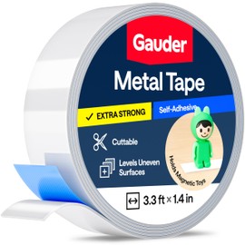 GAUDER Metal Tape Self Adhesive | Ferrous Tape for Magnets | Metallic Steel Strip