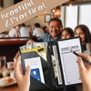 Server Book for Waitress,Leather Waitress Book Organizer with Zipper Pocket