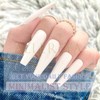 Allereya Square Fake Nails Grey Ombre Press On Nails Short