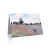 Claude Monet Poppy Field Stroll Fine Art Greeting Card Plus