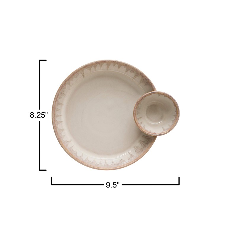 Cream Stoneware Serving Dish