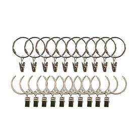 Clips de cortina con anillos de 2.5 pulgadas de diámetro interior, fáciles de abrir y cerrar, anillos de carpeta de hojas sueltas, cierre movible adecuado para cortina de ducha de poste fijo/ganchos