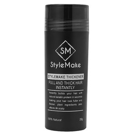 StyleMake Thickener Hair Loss Concealer - Hair Building Fibers 28gm - Hair Fibers For Thin & Fine Hair - Hair Thickening Fibers for Men & Women (Dark Brown)