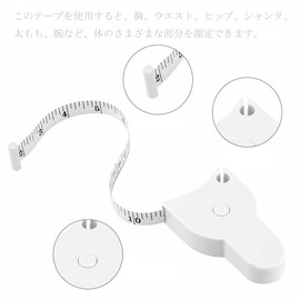 KAGAWA Fixed Perimeter Measuring Tape Black Y Tape Measure Double Sided Scale (White)