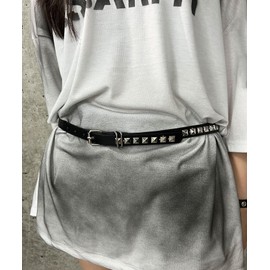 [ウィゴー] Figments スタッズ ベルト レディース F ブラック