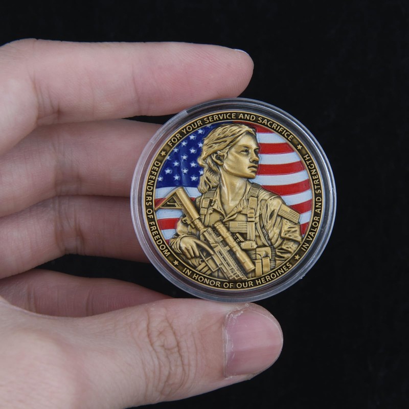 Female Veterans Challenge Coin - for Heroes，A Tribute to Courage