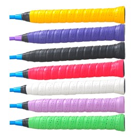 Gullor Schläger Griff Anti Schlupf perforiert super saugfähigen Tennis Overgrip Badminton Overgrip - 5PCS (Farbe kann variieren)