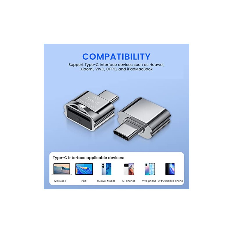 HASTHIP® Lector de Tarjetas Micro SD Tipo C Mini con