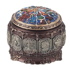 VIFERR Vintage Zodiac Music Box, Music Box with 12 Constellations and Rotating Goddess, Sparkling LED Light, Music Box, Gift for Birthday, Christmas, Valentine's Day (Pisces)