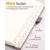 WEMATE Spiral Password Book with Alphabetical Tabs, Small, for Seniors,