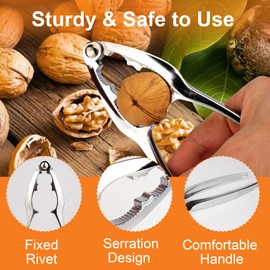 Bougraite Crab Crackers and Tools, 2 Crab Crackers, 8 Lobster Shellers, 8 Crab Leg Forks Picks, Lobster Crackers and Tools, Seafood Tools, Nut Cracker Set, Home Restaurant Kitchen Tools, Red