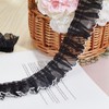 letsinstyle 3 Yards Polyester Black White Matching Chiffon Lace Edge