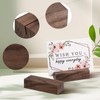 VILLFUL 12Pcs Place Card Holder Walnut Wood Display Stands Rustic